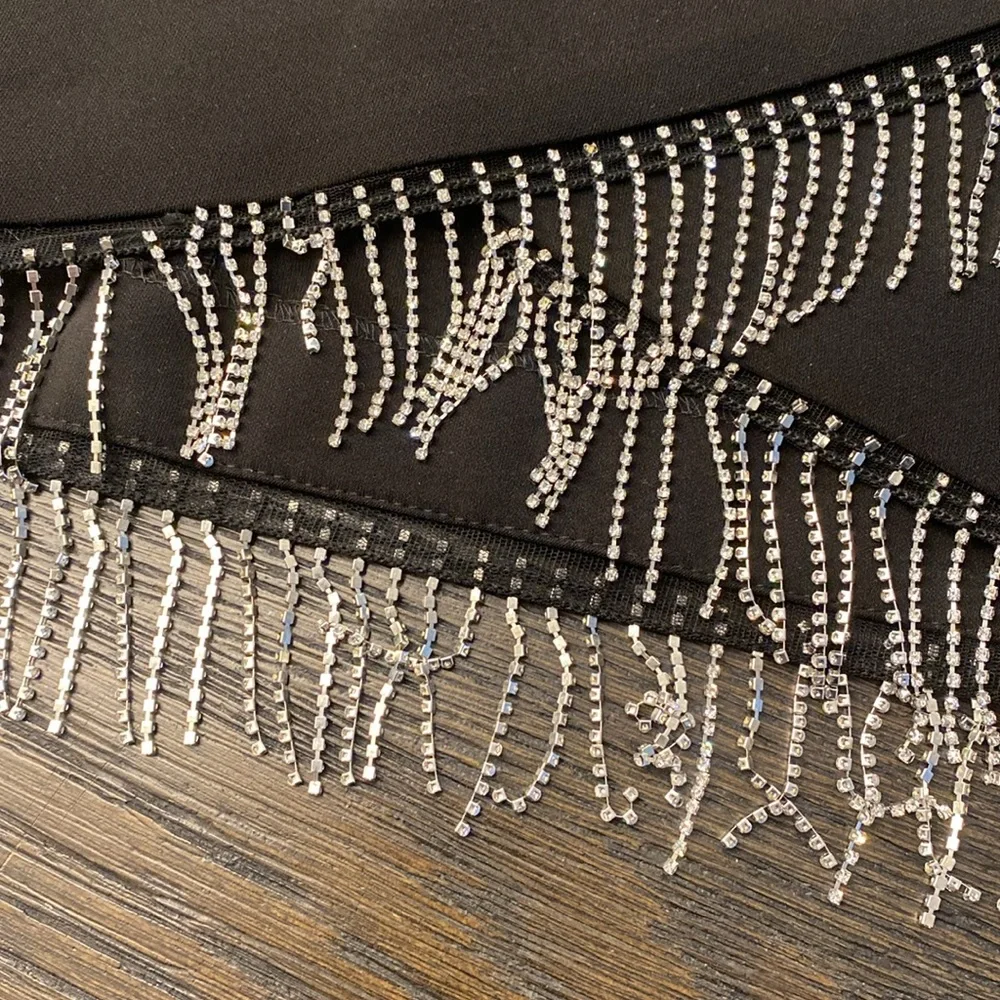 Zara black rhinestone mini skirt - Picture 2 of 6